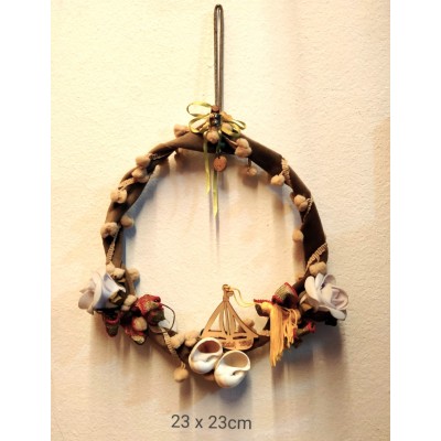 Γούρι στεφάνι με καράβι