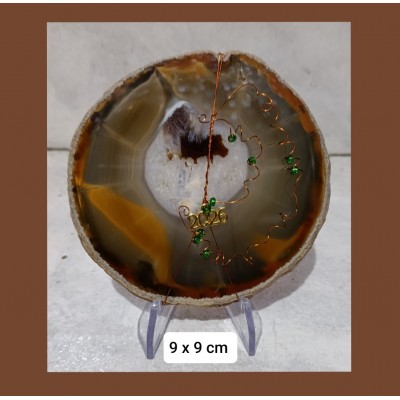 Γούρι με Λίθο Αχάτη σε φυσικούς χρωματισμούς 