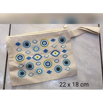 Τσαντάκι καραβόπανο μάτια