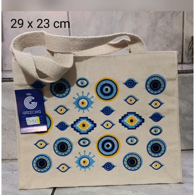 Τσάντα καραβόπανο μάτια