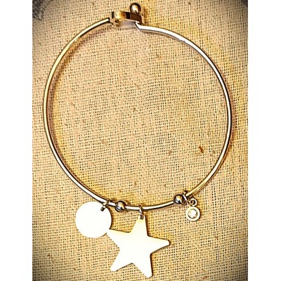 Ατσάλινο βραχιόλι Αστέρι