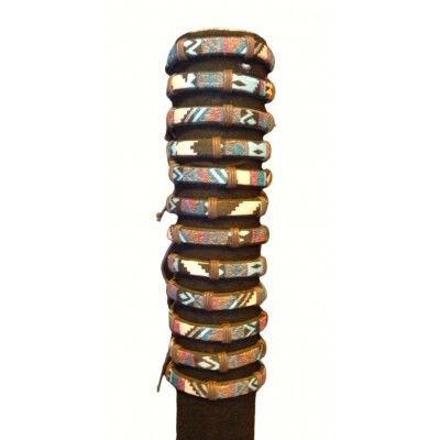 Βραχιόλι Δέρμα-Υφαντό