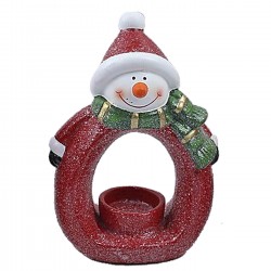 Κηροπήγιο Κεραμικό Χιονάνθρωπος