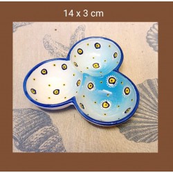 Πιατέλα κεραμική Μάτια τριών θέσεων