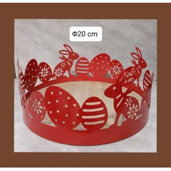 Καλάθι μέταλλο ξύλινη βάση