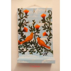 Ξύλινη κλειδοθήκη ζωγραφισμένη στο χέρι 