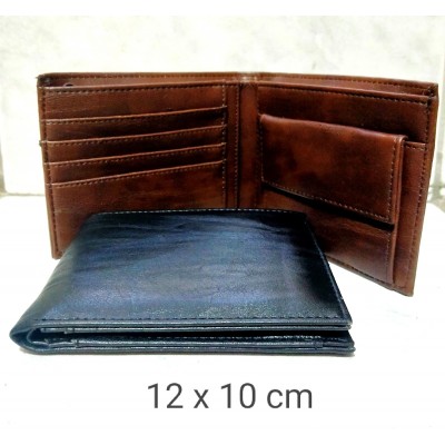 Πορτοφόλι μαύρο-καφέ