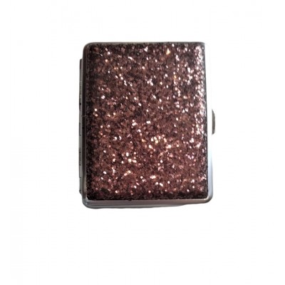 Ταμπακιέρα μεταλλική-καφέ μεταλιζέ