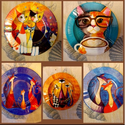 Τασάκι μεταλλικό Γάτες